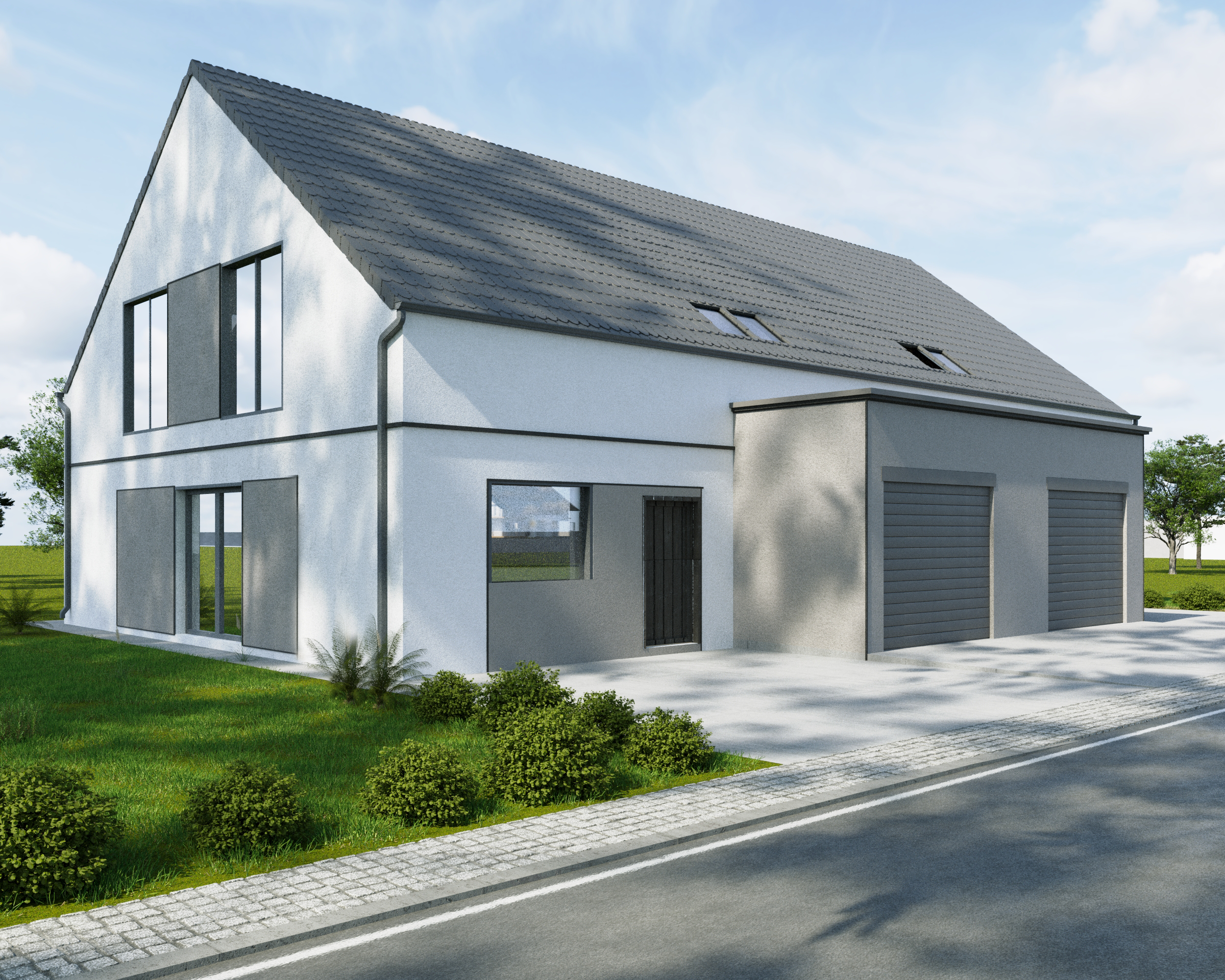 Widok oferowanych budynków